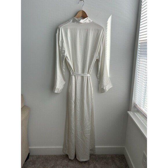 Vintage Y2K Victoria's Secret Satin Long Robe White/ Ivory With Pockets XS/S NWT - Picture 8 of 11